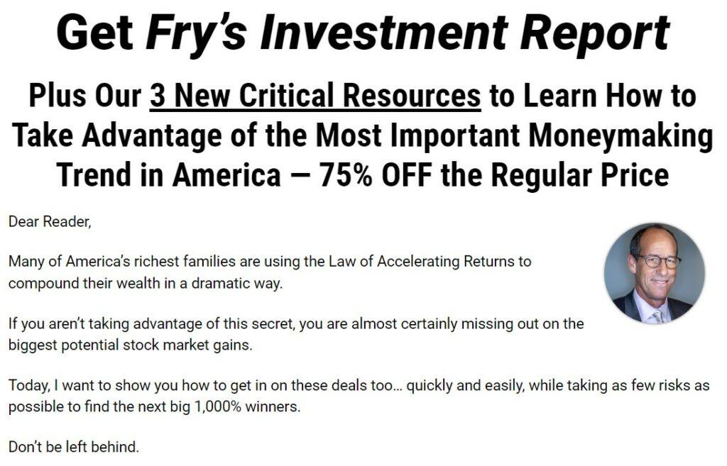 Fry Investment Report Review (2024) – Eric Fry Scam? - The Affiliate Doctor