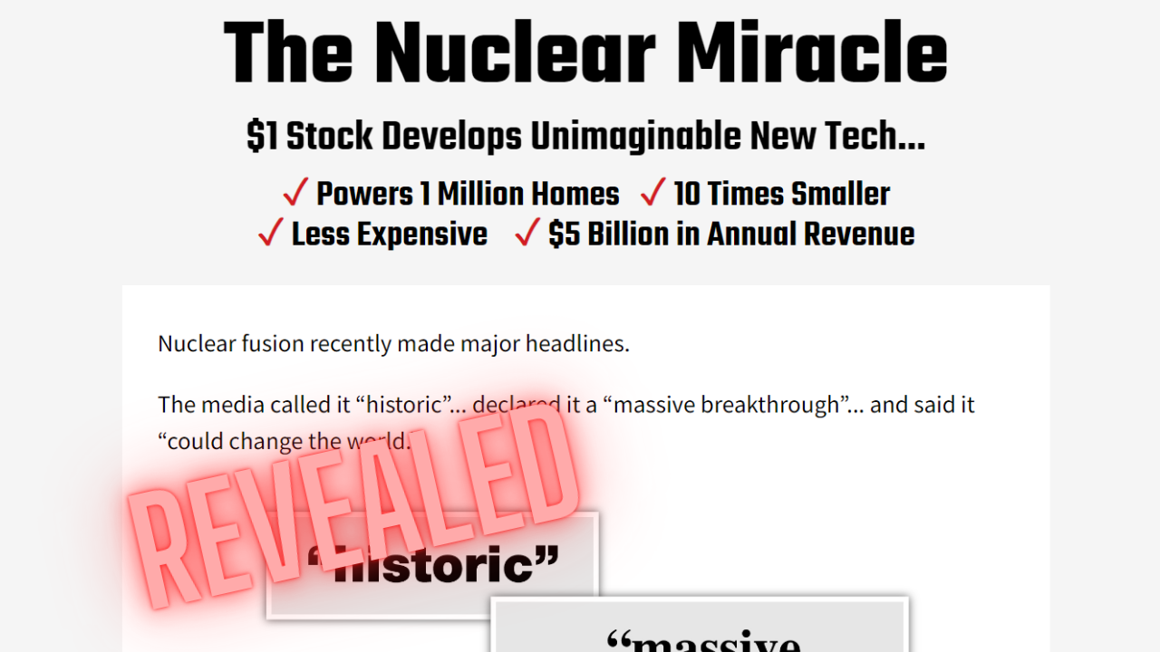 Karim Rahemtulla’s “The Nuclear Miracle” Stock Revealed - The Affiliate ...